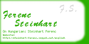 ferenc steinhart business card